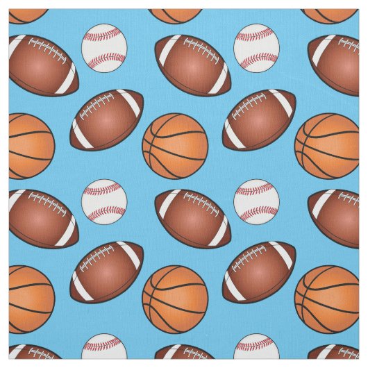 Fußball-, Basketball-und Baseball-Liebe Stoff (Muster)