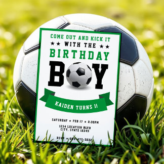 Fußball Bday Boy 1. Geburtstag Party Einladung