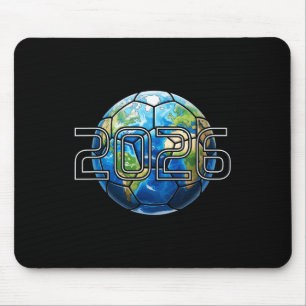 Fußball bedeckt den Globus 2026 Mousepad