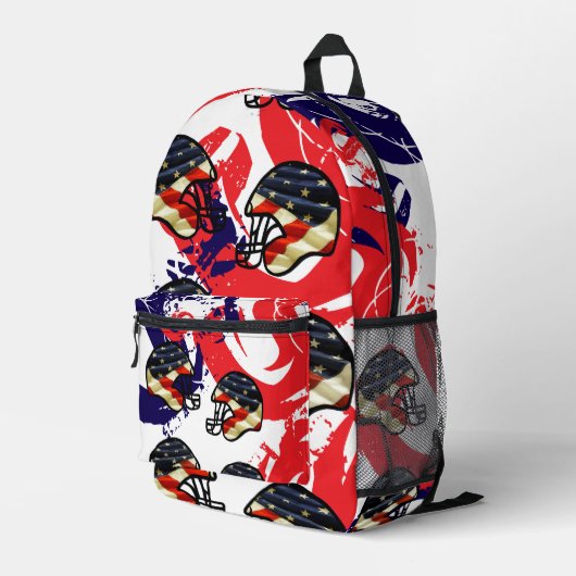 FUSSBALL BEDRUCKTER RUCKSACK (Rückseitige Ecke Rechts)