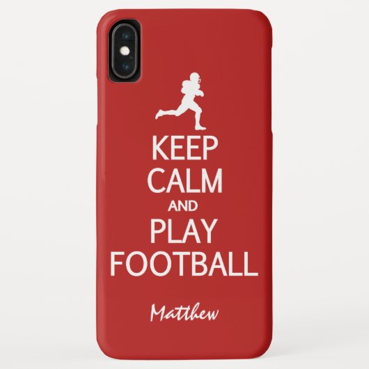Fußball Behalte Beruhigung individuelle Name- und Case-Mate iPhone Hülle (Rückseite)