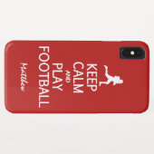 Fußball Behalte Beruhigung individuelle Name- und Case-Mate iPhone Hülle (Rückseite (Horizontal))