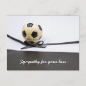Fußball Beileid Beileidsbekleidung schwarze Band Postkarte (Vorderseite)