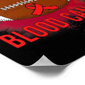 Fußball bekämpfen Blutkrebs Bewusstsein Männer Fra Poster (Ecke)