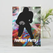 Fußball beleuchtet Party Einladung (Stehend Vorderseite)