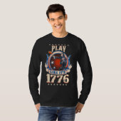 Fußball Benjamin Franklin 4. Juli Junge Männer sin T-Shirt (Vorne ganz)