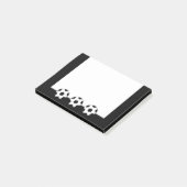 Fußball| Benutzerdefinierte Hintergrundfarbe Post-it Klebezettel (angewinkelt)