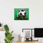 Fußball-Besenplakat Poster (Heimbüro)