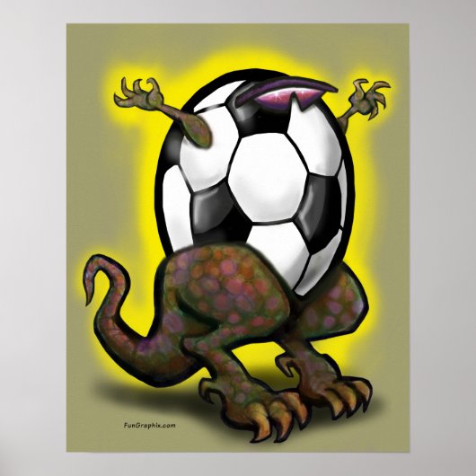 Fußball-Besenplakat Poster (Vorne)