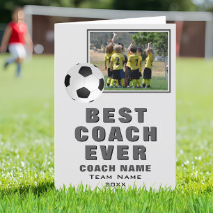 Fußball Bester Trainer Aller Zeiten Teamfoto Dankeskarte