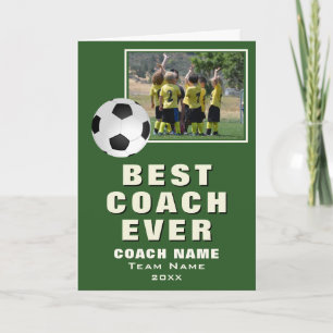 Fußball Bestes Trainer-Team-Foto Aller Zeiten Dankeskarte