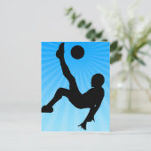 Fußball Bicycle Kick Postkarte (Stehend Vorderseite)