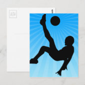 Fußball Bicycle Kick Postkarte (Vorne/Hinten)
