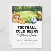Fußball-, Bier- und Prost-Geburtstagsfeier Einladung (Vorderseite)