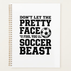 Fußball-Biest Hübsches Gesicht Vintage-Typografie- Planer