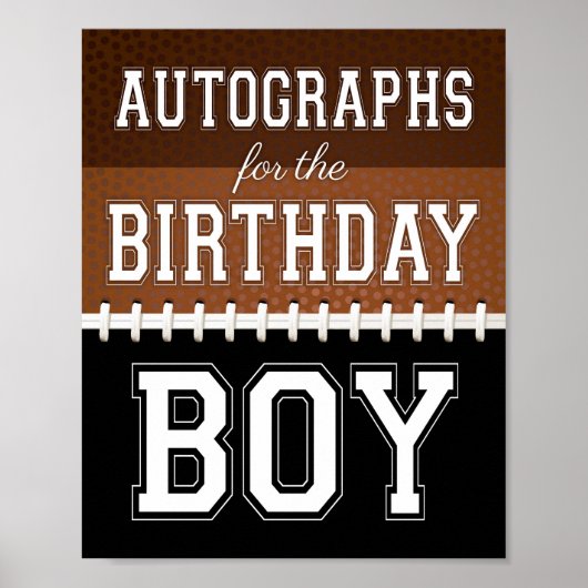 Fußball BIRTHDAY AUTOGRAFIEN signieren Print Poster (Vorne)