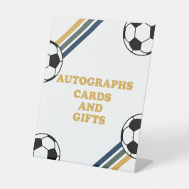 Fußball-Birthday-Autographen-Zeichen Sockelschild