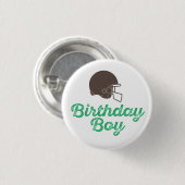 Fußball Birthday Boy Button (Vorne & Hinten)