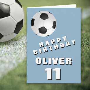 Fußball Blau Alles Gute zum Geburtstag  Karte