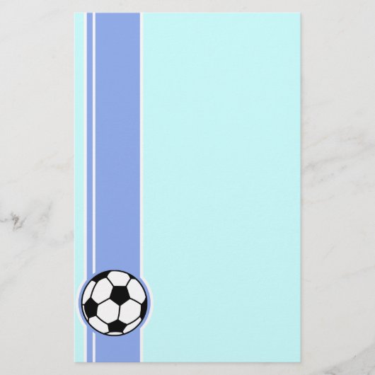 Fußball; blau briefpapier (Vorderseite)