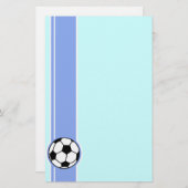 Fußball; blau briefpapier (Vorne/Hinten)