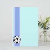 Fußball; blau briefpapier (Stehend Vorderseite)