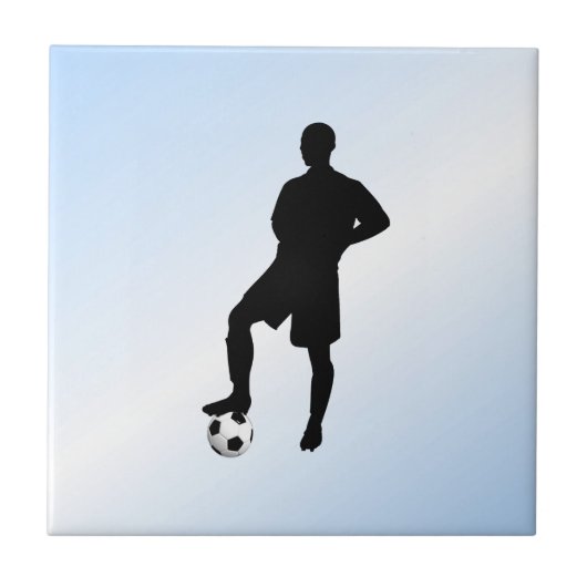 Fußball blau / Sportdesign Fliese (Vorderseite)