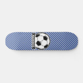 Fußball, Blaue und weiße Streifen, Sport Skateboard (Horizontal)