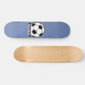 Fußball, Blaue und weiße Streifen, Sport Skateboard (Horizontal)