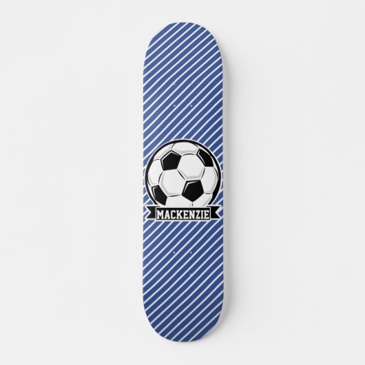 Fußball, Blaue und weiße Streifen, Sport Skateboard (Vorne)