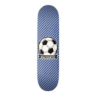 Fußball, Blaue und weiße Streifen, Sport Skateboard