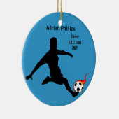 Fußball-Blauschmuck Keramik Ornament (Rechts)