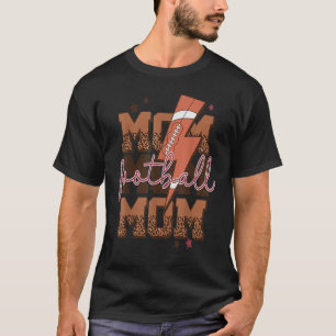 Fußball Blitz Bolt Retro Leopard Game Day T-Shirt