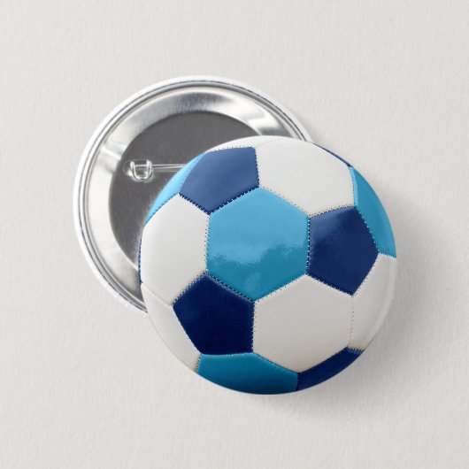 Fußball-Blues Button (Vorne & Hinten)