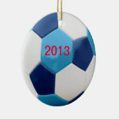 Fußball-Blues Keramik Ornament (Rechts)