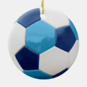 Fußball-Blues Keramik Ornament (Hinten)