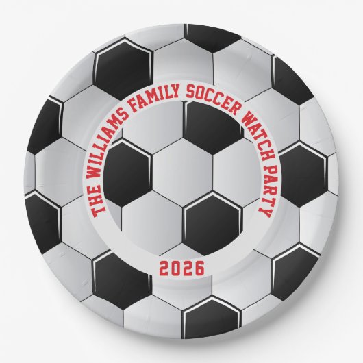 Fußball Bola 2026 Fußballparty Pappteller (Vorderseite)