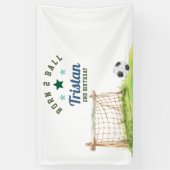 Fußball “Born Two Ball” Zweiter Geburtstag Banner (Vertikal)