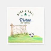 Fußball “Born Two Ball” Zweiter Geburtstag Serviette (Vorderseite)