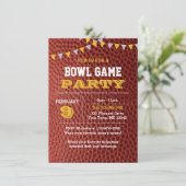 Fußball-Bowl-Party Einladung (Stehend Vorderseite)