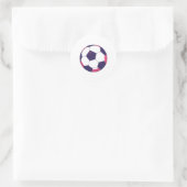 Fußball Box Runder Aufkleber (Tasche)