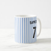 Fußball Boy Custom Player & Number Kaffeetasse (VorderseiteRechts)