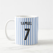 Fußball Boy Custom Player & Number Kaffeetasse (Links)