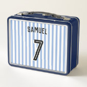 Fußball Boy Custom Player & Number Metall Brotdose (Rückseite)