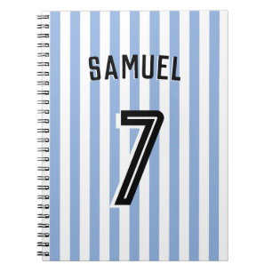 Fußball Boy Custom Player & Number Notizblock
