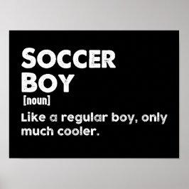 Fußball Boy Funny Dictionary Definition Poster