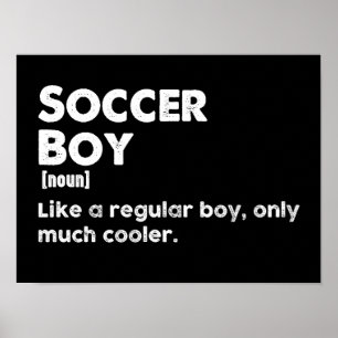 Fußball Boy Funny Dictionary Definition Poster