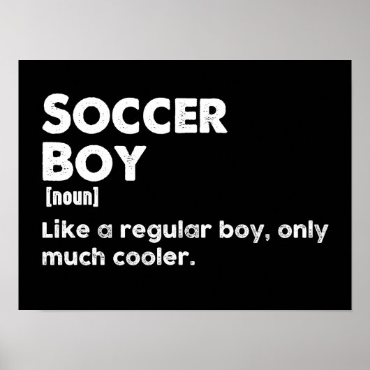 Fußball Boy Funny Dictionary Definition Poster (Vorne)