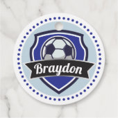 Fußball-Boys Name Geburtstagsparty-Tags Geschenkanhänger (Rückseite)