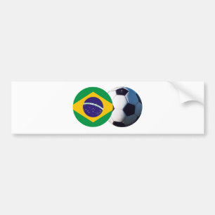 Fußball & Brasilien Fahne MUSEUM Zazzle Autoaufkleber